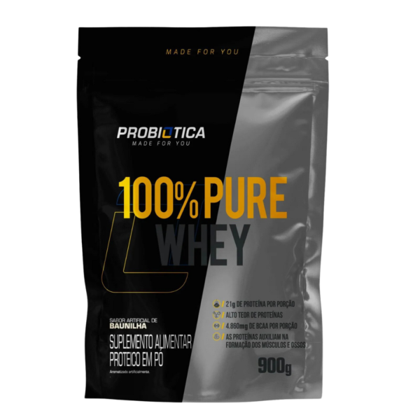 100% Pure Whey Probiótica  Refil - 900g