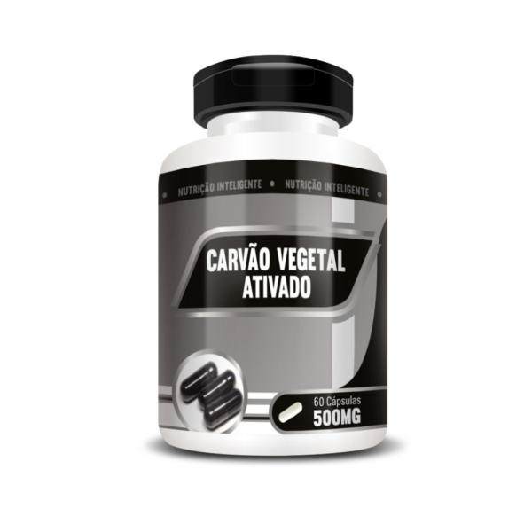 Carvão Vegetal Ativado 500mg - 60Cap - RN SUPLEMENTOS