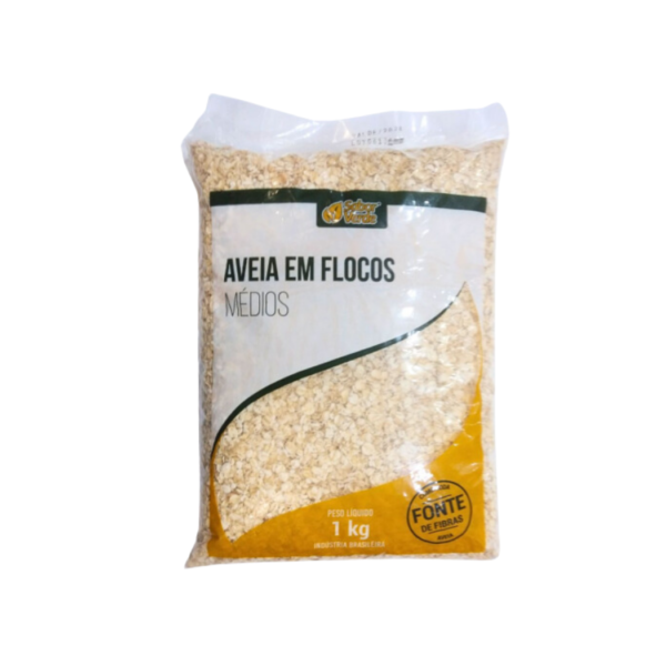 Aveia Média flocos - 1Kg - Sabor Verde