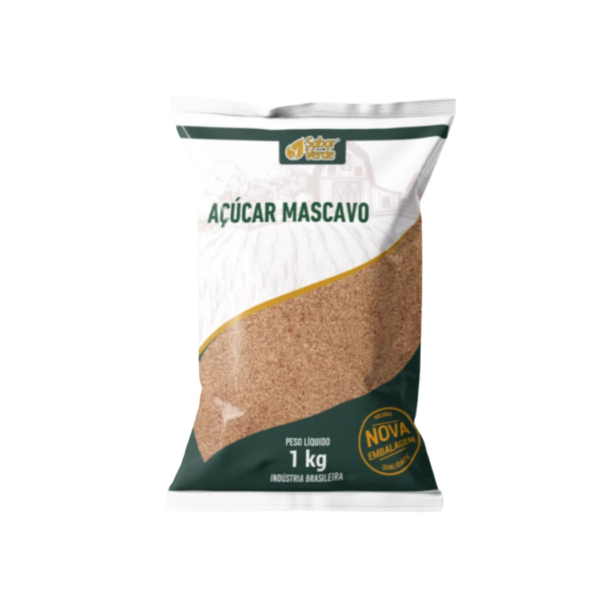 Açúcar Mascavo Claro - 1Kg - Sabor Verde