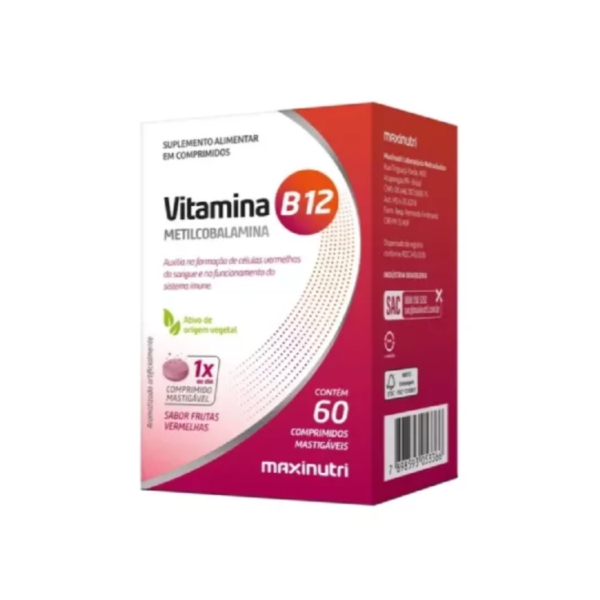 Vitamina B12 Metilcobalamina - Comprimido Mastigável - 60CAP - MAXINUTRI